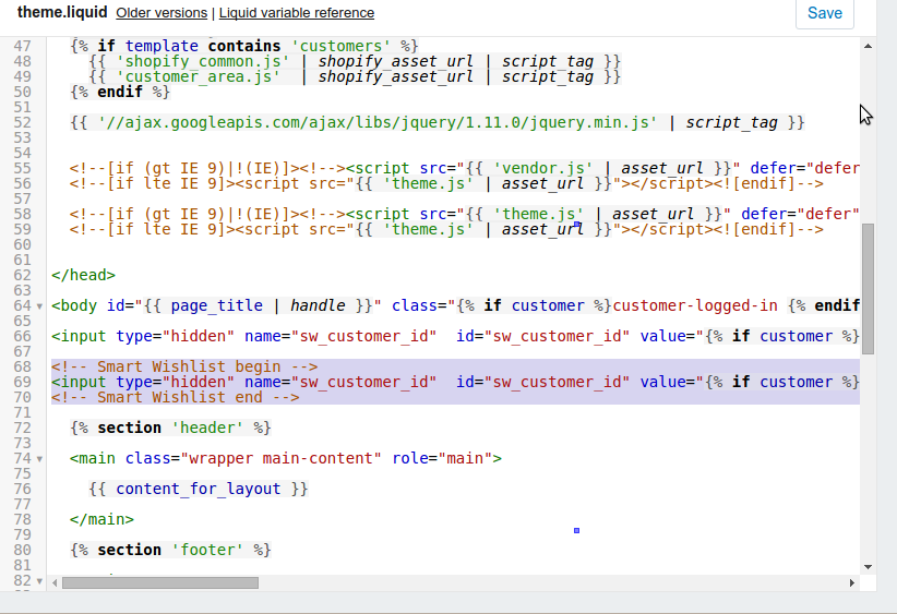 Adding a link for User Account Integration in Supply theme of Shopify