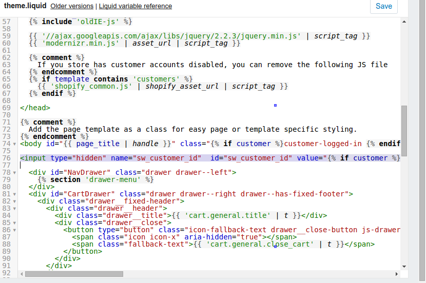 Code for User Account Integration of Smart Wishlist on Brooklyn theme