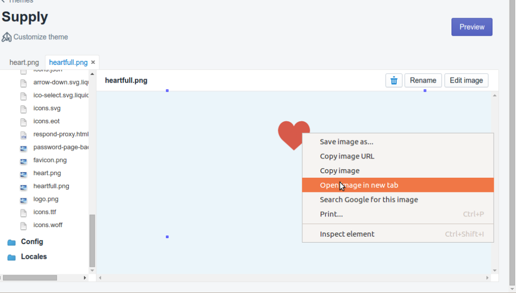 Copy the URL of both the images and store it elsewhere